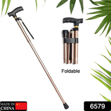 Collapsible walking cane with comfortable T handles, suitable for men and women.