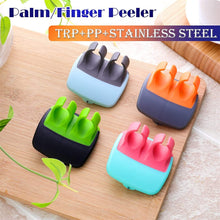 Portable hand peeler for easy kitchen use.