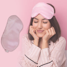 Satin eye mask, blocks light, soft and comfortable for sleep and meditation.