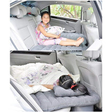 Inflatable bed with pump and pillows for car camping