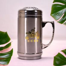 Double stainless steel travel mug, 400ml capacity