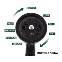 Garden hose nozzle with multiple patterns