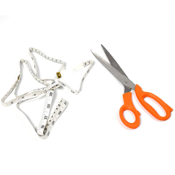 Tailor scissors with measuring tape