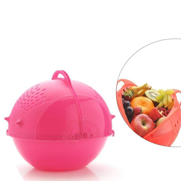 Multi-color revolving wash basket for rice and vegetables