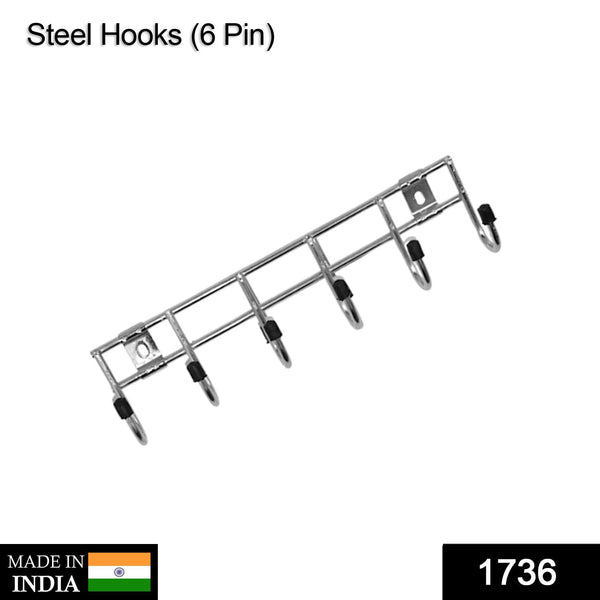 Multi-hook stainless steel strip for organizing items