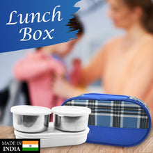 Various views of stainless steel lunch containers