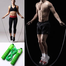 Skipping rope with digital counter for workout routines.