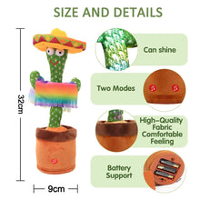 Entertaining cactus toy with spinning and dancing action