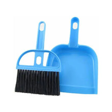 Small dustpan and broom set for multipurpose cleaning.