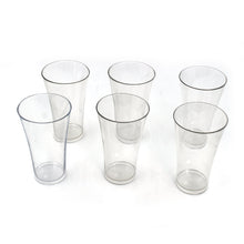 Transparent glass set for beverages